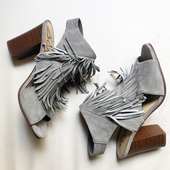 Sam Edelman Shoes - Sam Eldeman Fringe Blocked Heels